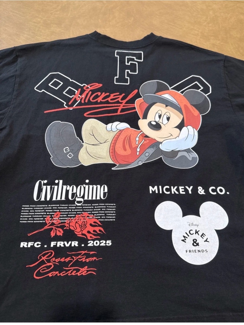 Civil Regime x Disney Mickey & Friends Mens L Graphic Tee Mickey Mouse Black EUC
